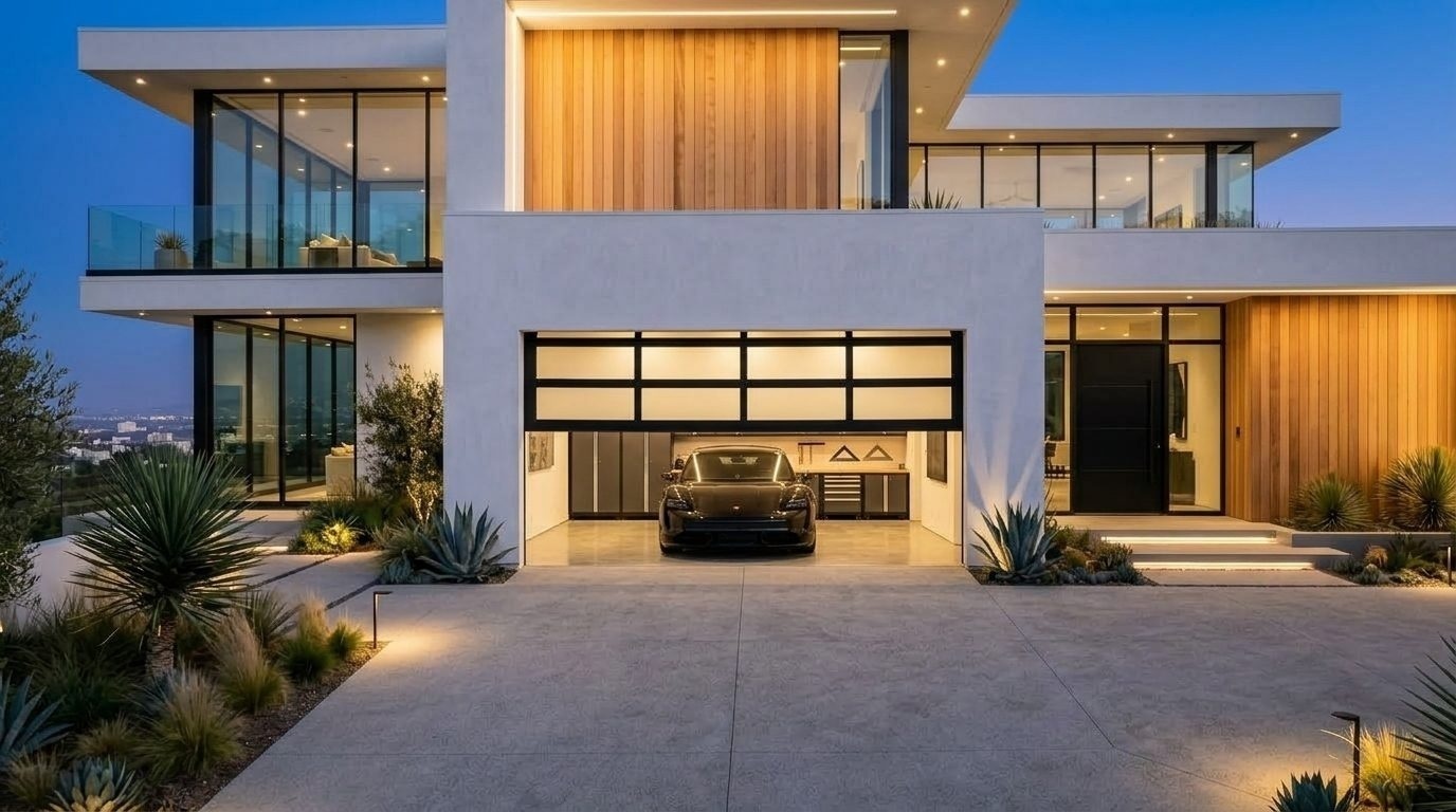 Isaac Garage Door Installers Garage Door Gliding Open Revealing Warm Illuminated Interior